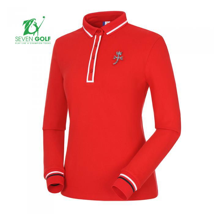 Áo golf polo nữ dài tay Castelbajac BG8WTS701 RD