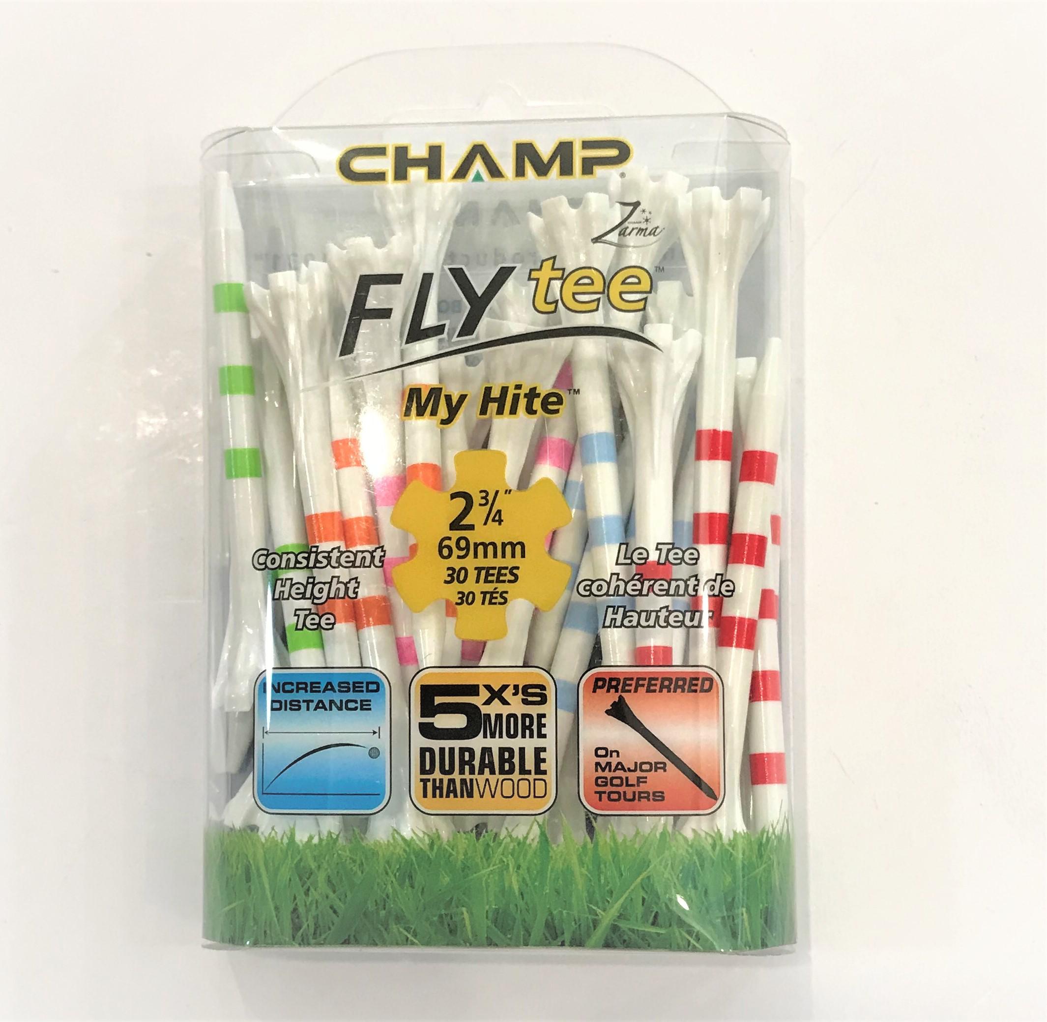 Champ Fly Tee Golf My Hite 2-3/4" 30P Pack, Mixed Colors-95529