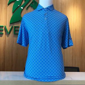 Áo golf nam ngắn tay Handee AM0116 trắng in tròn Navy