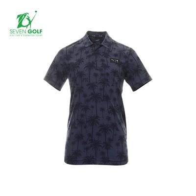 Áo golf nam Puma X PTC Palm Polo NVY BLZ 53733402